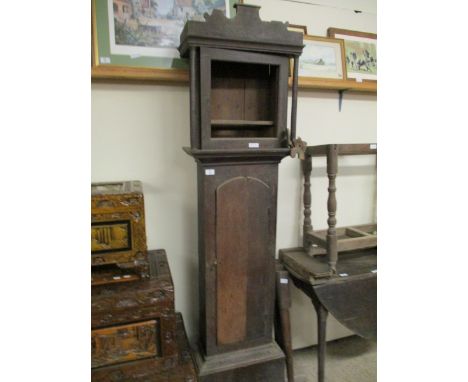 19TH CENTURY OAK LONGCASE CLOCK (CASE ONLY) 