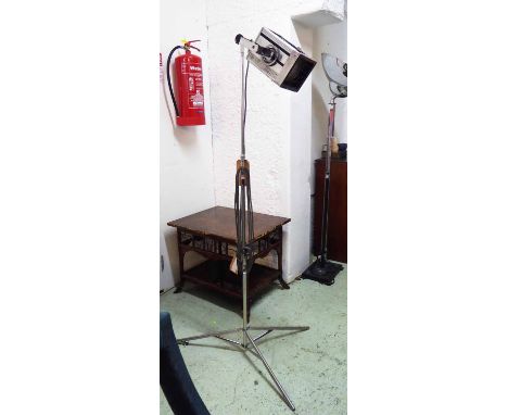 STUDIO LIGHT, mid 20th century chrome Italian by Spotlight Sal of Milano, 168cm H.