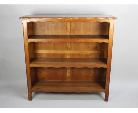 A Mid 20th century Three Shelf Open Bookcase, 120cm Wide 