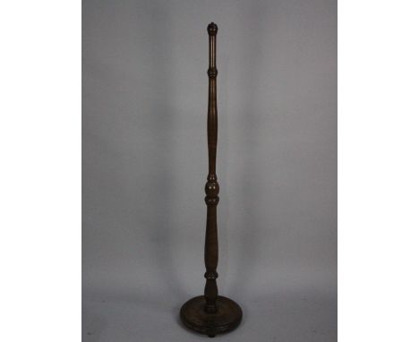 A Mid 20th Century Turned Wooden Standard Lamp Support (No Light Fitting) 