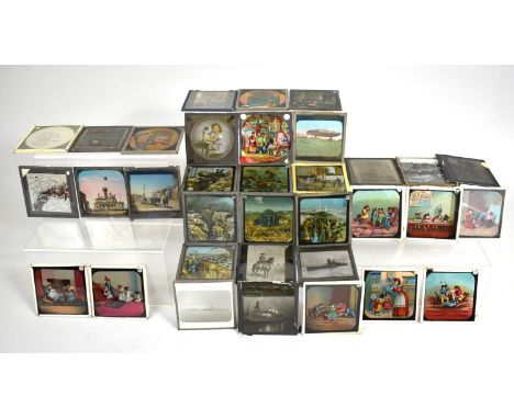 A Collection of Various Magic Lantern Slides to Include Cartoon Cats at School, 8 Slides WW1 Germans at War in Colour, 7 Slid