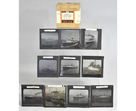 A Box Containing Johnson Magic Lantern Slides, Manx Steamers 
