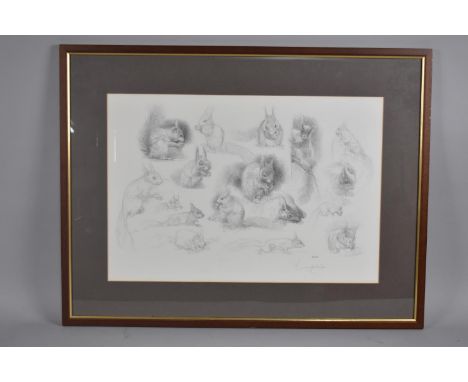 A Framed Geldart Limited Edition Print, Squirrels, 27/600, Signed by the Artist, Subject 54x37cm 