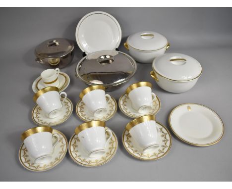 A Collection of Various Ceramics to Comprise Set of Six Waterford Kells Pattern Tea Cups, Coalport Coffee Can and Saucer, Roy