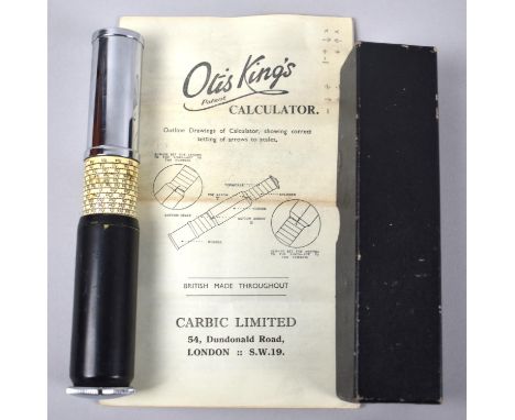 A Vintage Boxed Otis King Calculator Model K, with Instructions 