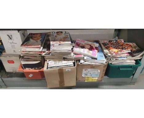Large collection of vintage Vogue magazines mainly from 1970's onwards, full list available