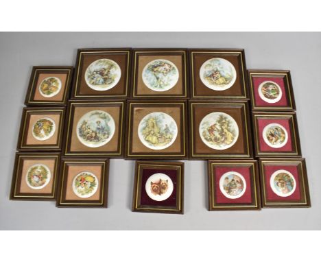 A Collection of Framed Printed Ceramic Plaques 