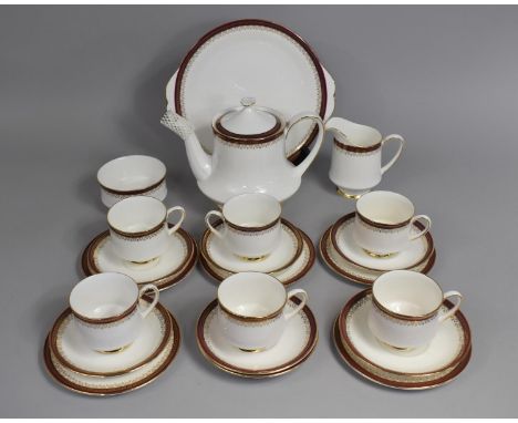 A Paragon Holyrood Tea Set to Comprise Six Cups, Saucers, Side Plates, Cake Plate, Milk Jug and a Sugar Bowl 