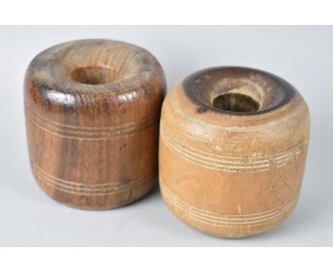 Two Vintage Treen Parrel Beads 