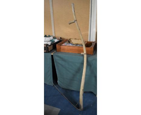 A Vintage Wooden Handled Scythe 