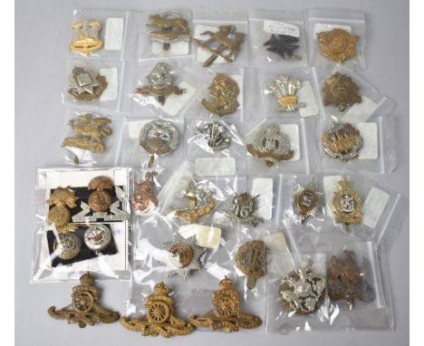 A Large Collection of Various British Army Cap Badges 
