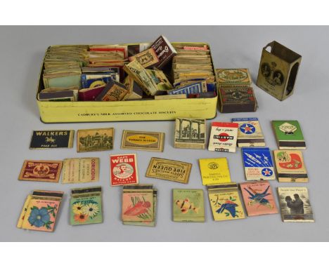 A Collection of Various Vintage Advertising Matchboxes and Books etc Together with a Metal Bryant &amp; May's 6th May 1910-19