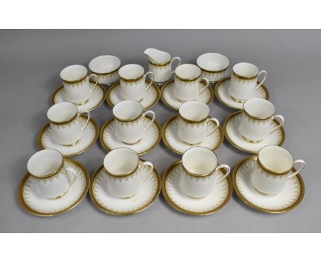 A Paragon Athena Pattern Coffee Set to comprise 12 Cups, Saucers, 2 Sugar Bowls and a Cream Jug 