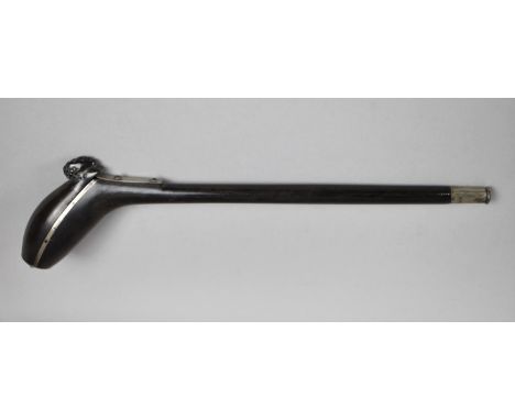 An 18th Century Colonial Pipe Case, Perhaps Dutch, with Hinged Base having Slave Mask, 30cms Long 