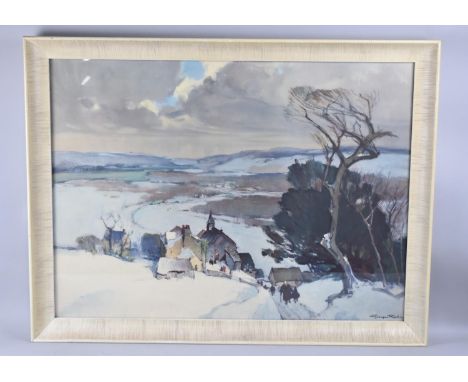 A Framed Print, Christmas Morning after Georges Robin, 80x59cms 
