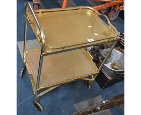 A Vintage Trolley on Caster Supports with Removable Tray Top 