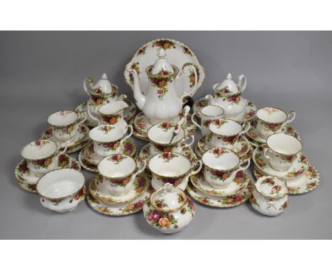 A Collection of Various Royal Albert Old Country Roses Tea and Coffee wares to Comprise Cups, Saucers, Side Plates, Bachelors
