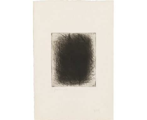 Arnulf RainerTür, aus der Mappe "Überdeckungen"1961Radierung auf Kupferdruckbütten; ungerahmt24 x 19,8 cm (Darstellung)Nummer