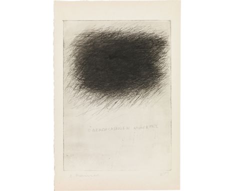Arnulf RainerT, aus der Mappe "Überdeckungen"1961Radierung auf Kupferdruckbütten; ungerahmt41,7 x 29,8 cm (Darstellung)Nummer