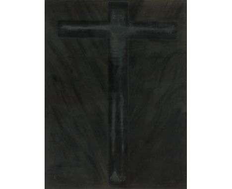 Walter NavratilKreuzigungfrühe 1980er JahreÖl auf Leinwand; gerahmt240,5 x 179,5 cmRückseitige KlebeetikettenM. Knoedler, Zür