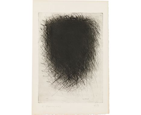 Arnulf RainerTafel, aus der Mappe "Überdeckungen"1961Radierung auf Kupferdruckbütten; ungerahmt41,7 x 29,8 cm (Darstellung)Nu