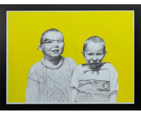 mixed media on paper, signed indistinctly verso, titled and dated 2002 versoframed and under glassimage size 54cm x 74cm, ove