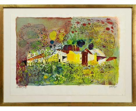 artist's proof lithograph on paper, signed and numbered artist's proof in pencilmounted, framed and under glassimage size 44c
