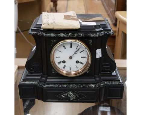 Slate mantle clock with Japy Freres movement