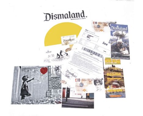 BANKSY (BRITISH B.1974)&nbsp;- Dismaland, a&nbsp;Bemusement Park Official programme; two Di-Faced Tenners, one stamped Dismal