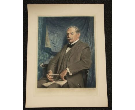 Orpen Lithograph in wallet, possibly signed (gentleman seated), 68 x 52cm
