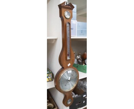 Reproduction George III barometer banjo shaped