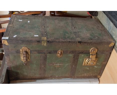 An early 20th Century car travel trunk