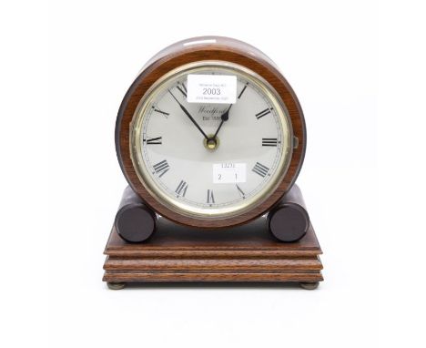 Late 20th Century mahogany mantle clock, Woodford