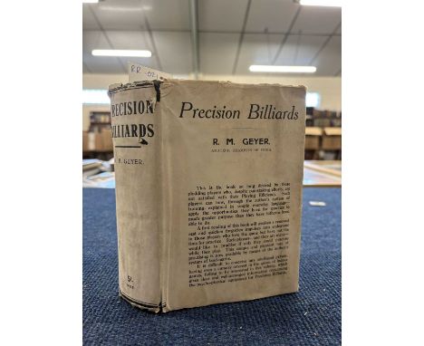 R M GEYER: PRECISION BILLIARDS, India, printed for the author, 1928. First edition in original dustjacket.