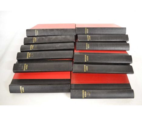Twelve bound copies of the magazine Snooker Scene, mainly from the 1970's