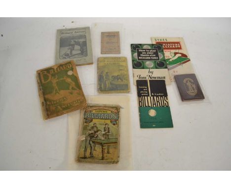 An intersting accumuilation of (some earlier) Billiards instructional pamphlets, including Champion "Billiards", "Billiard St