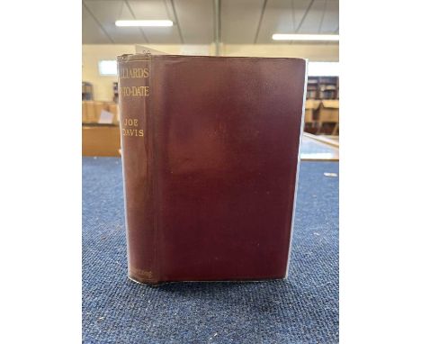 JOE DAVIS: BILLIARDS UP-TO-DATE, London, John Long Limited, 1929. First edition signed by the author. Red cloth boards with g