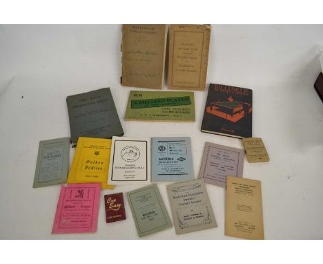 Various Snooker/Billiard Booklets &amp; Papmphlets including Handbooks, Fixture Lists, etc.