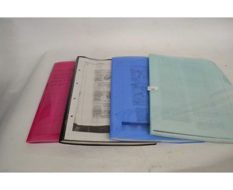 Four folders, containing a collection of various Billiards ephemera from early Colonial, 1927 "Records Broken", Joe Davis int