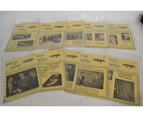 Ten 1960s issues of "Billiards and Snooker".
