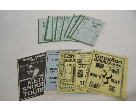 Quantity of pamphlets to include four Call the Lucania Player "Happy as the Game is Long" pocket version dated 1939 together 
