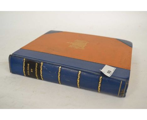 Books: "Billiards" W Broadfoot, half-leather w/crest, gilt bands with lettering to spine.