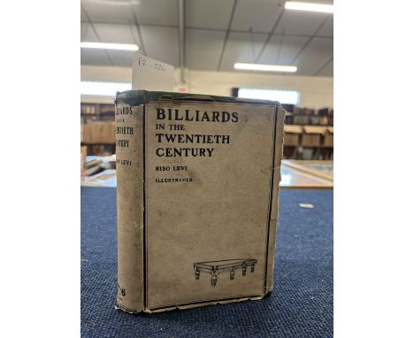 RISO LEVI: BILLIARDS IN THE TWENTIETH CENTURY, Manchester, printed by the author, ND. Inscribed and dedicated by Levi to fell