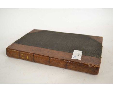 A part leather bound book, late 19th Century,  The Game of Billiards and How to Play It by John Roberts (a/f)