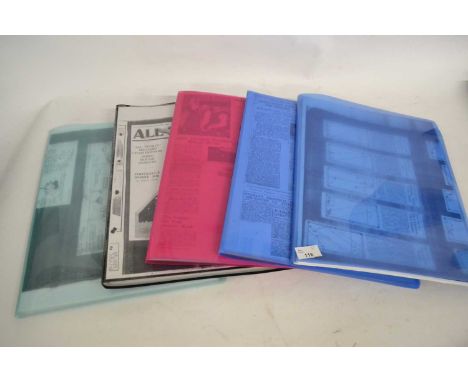 Five folders, containing various Billiard/Snooker newspaper and periodical cuttings.