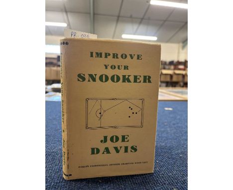 JOE DAVIS: IMPROVE YOUR SNOOKER, London, Methuen, 1936. First edition in original price-clipped dustjacket