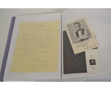 Collection of various Snooker Ephemera, including Funeral Order of Service/Letter for Ted Lowe, t/w photographs of Lowe, lett