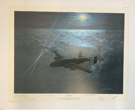 World War II 26X31 print titled Leading the Way Publishers Proof 5/75 signed in pencil by the artist Gerald Coulson and 6 Bom