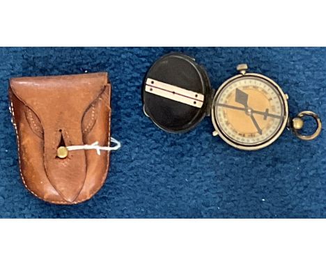 WW2 Original Army Issue Compass No 908, comes with a compass belt case. Made by J H Steward 406 The Strand, London. Mint cond