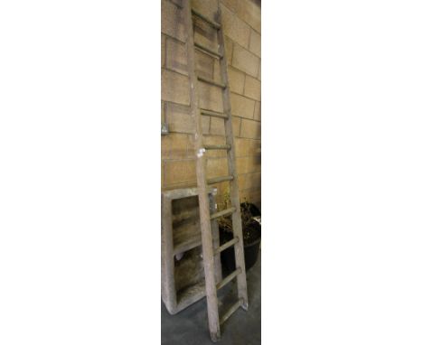 Vintage wooden ladder